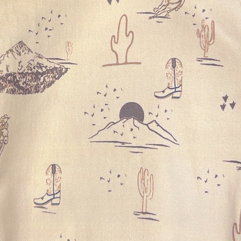 Rockin’ C Western Print Pull-on Stretch Bell Bottom Pants Size Medium - Picture 3 of 11